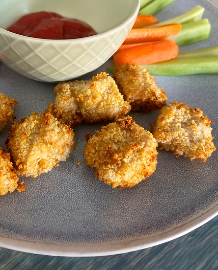 Crispy Chicken Nuggets, Mess Free, Real Chicken | Air Fryer Nuggets