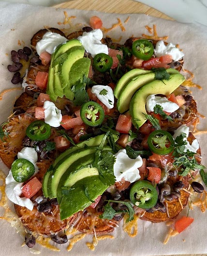 Sweet Potato Nachos recipe below 🤍