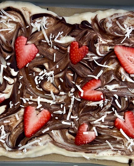 Valentine's Day Yogurt Bark