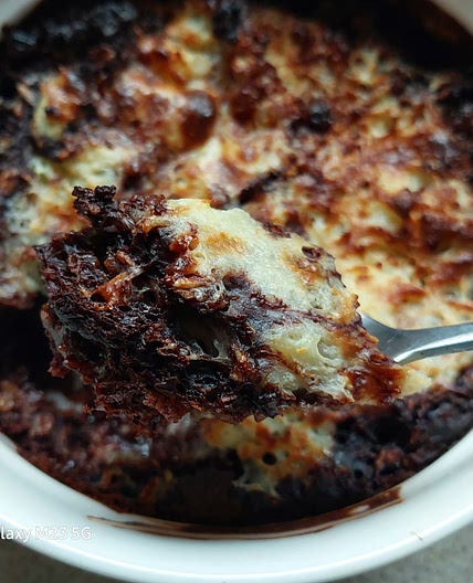 Cheesecake brownie baked oats