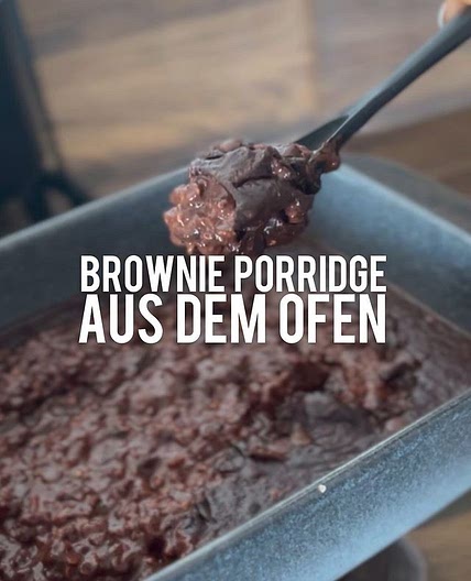 Brownie Porridge aus dem Ofen