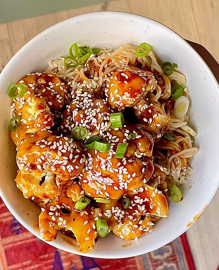 SWEET + STICKY SESAME CAULIFLOWER 🥢