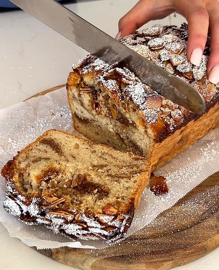 Caramelised Almond croissant loaf 