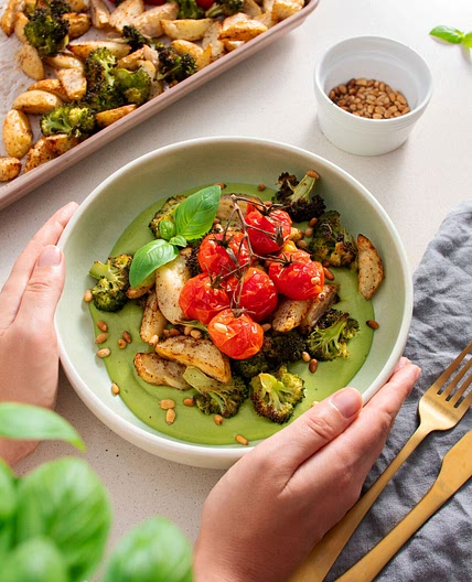 High-Protein Mediterranean Pesto Bowl