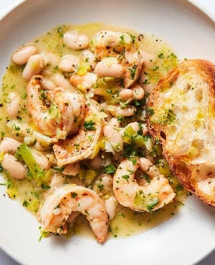 Lemony Shrimp and and Bean Stew