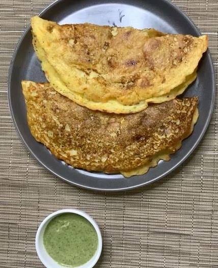 Panner Stuffed Moong Dal Cheela