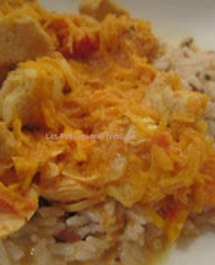 Poulet aux carottes rapées et lait de coco