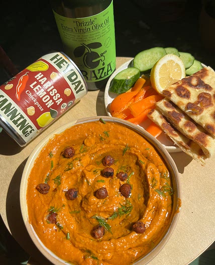 Harissa Hummus with Heyday Canning