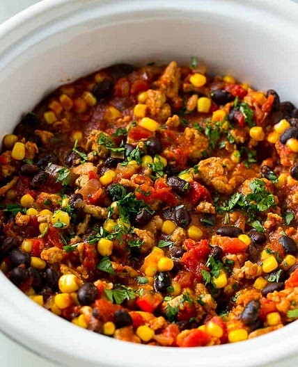 SLOW COOKER SOUTHWEST TURKEY CHILI