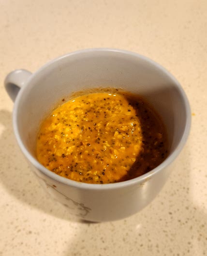high fiber overnight oats with pumpkin and chia