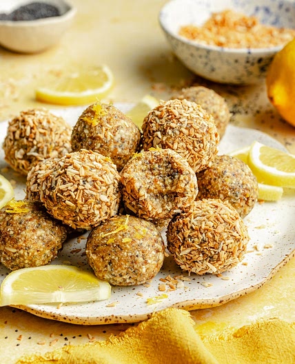 Lemon Poppy Seed Cake Energy Bites