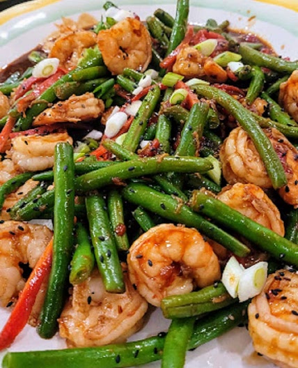 Sriracha Shrimp and Green Beans