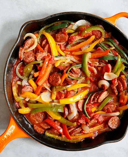 Sausage peppers and onions