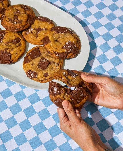 Salty Brown Butter Milk Chocolate Chip Cookies