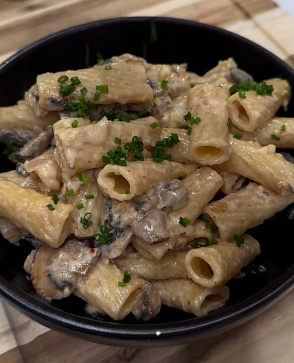 Miso Mushroom Cream Pasta