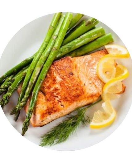 Salmon and asparagus