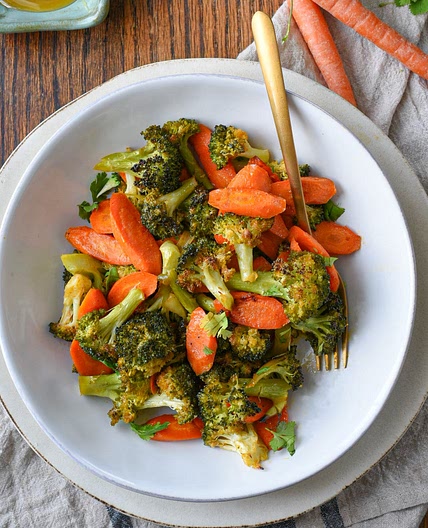 Roasted Broccoli and Carrots