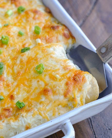 Sour Cream Chicken Enchiladas (no roux!)