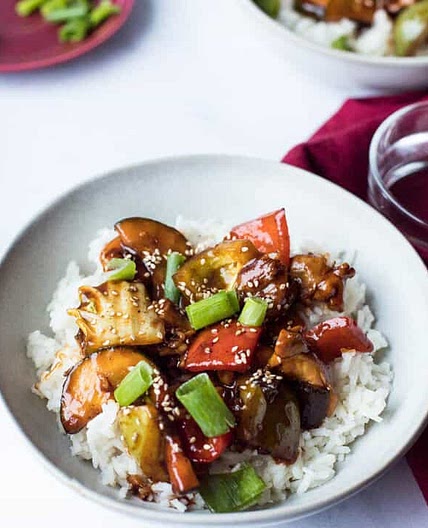 Sweet and Sticky Gochujang Stir-Fry with Sesame Rice