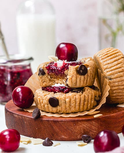 Picota Cherry Bakewell Cookie Cups