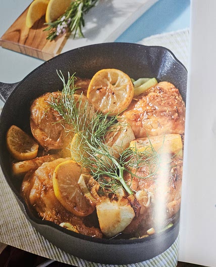 Crisp roast chicken in AU Jus