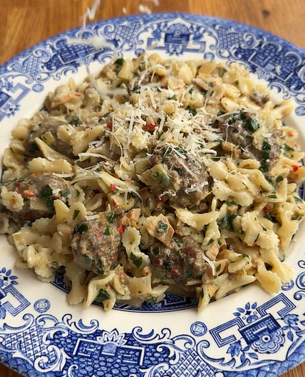 Leek, Porcini and Sausage Pasta Recipe 🧄