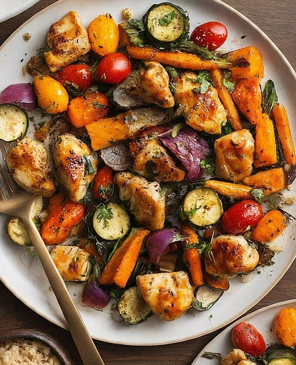One-Pan Chicken & Veggie Sheet Pan Dinner