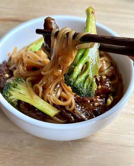 Beef broccoli pasta