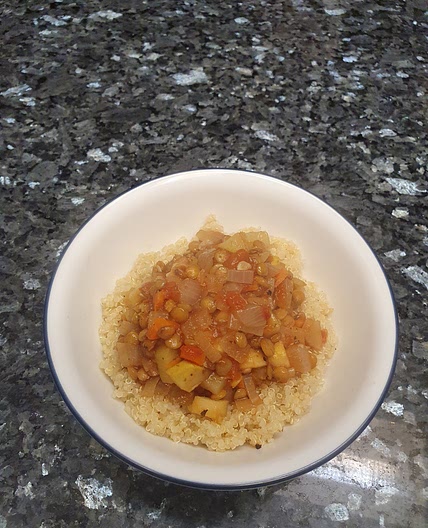 Quinoa lentil bolognese