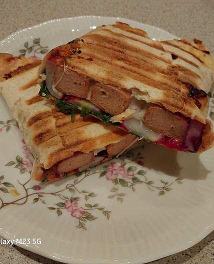 Vegetarian sausage wrap