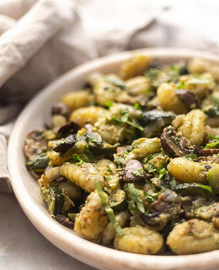 Pesto Sheet Pan Gnocchi and Vegetables