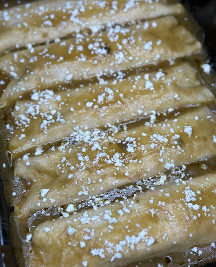 Green Chile Chicken Enchiladas