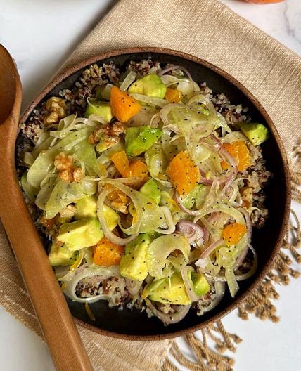 Citrus Shaved Fennel Quinoa Salad