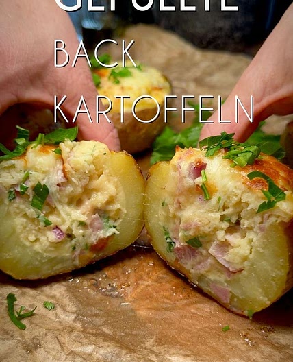German Stuffed baked potatoes