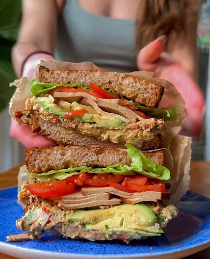 Chickpea+ tempeh sandwich