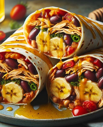 Tortilla à la banane et haricots rouges