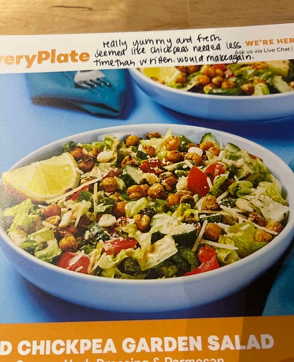 Roasted chickpea garden salad