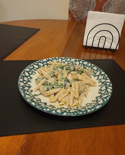 Spinach and Sausage Bowtie Pasta