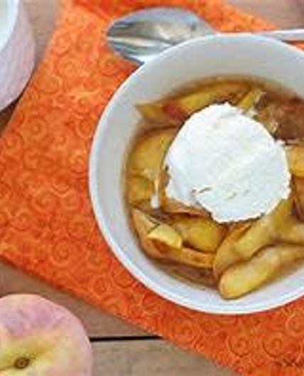 Cinnamon Scalloped Peaches