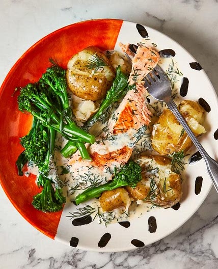 Salmon traybake