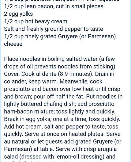 Truman Capote Fettucine