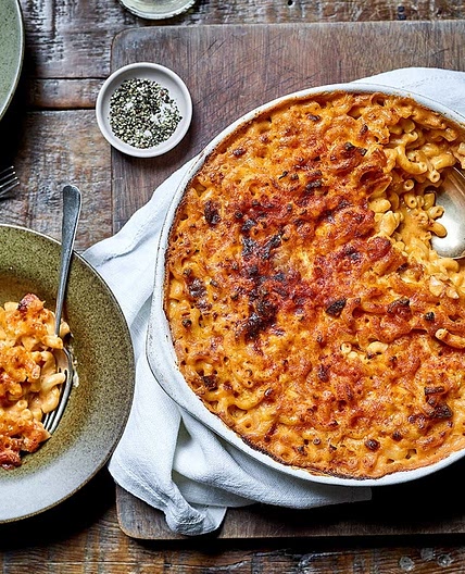 Macaroni cheese chorizo bake recipe
