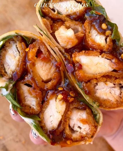 Chilli honey chicken wrap