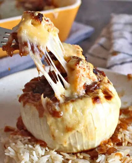 French Onion Stuffed Onion