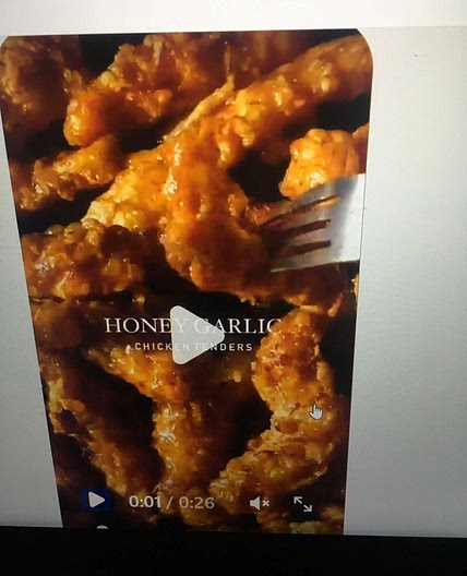 Honey, garlic chicken