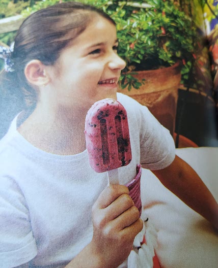 Pops gelados de frutos vermelhos