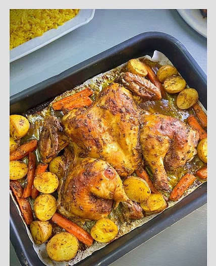 Butterflied roast chicken ( spatchcock)