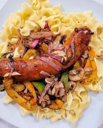 Air Fryer Vegetables and Sausage