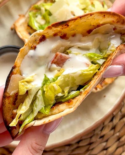 ✨ Chicken Caesar Salad Smash Tacos ✨