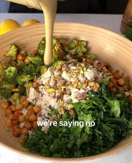 Warm COUSCOUS broccoli salad